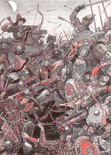 "Битва на Стугне", современный рисунок.