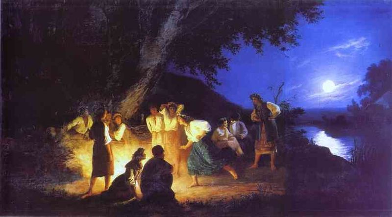 Генрих Семирадский "Ночь на Ивана Купала" (Night on the Eve of Ivan Kupala), 1880 г., холст, масло