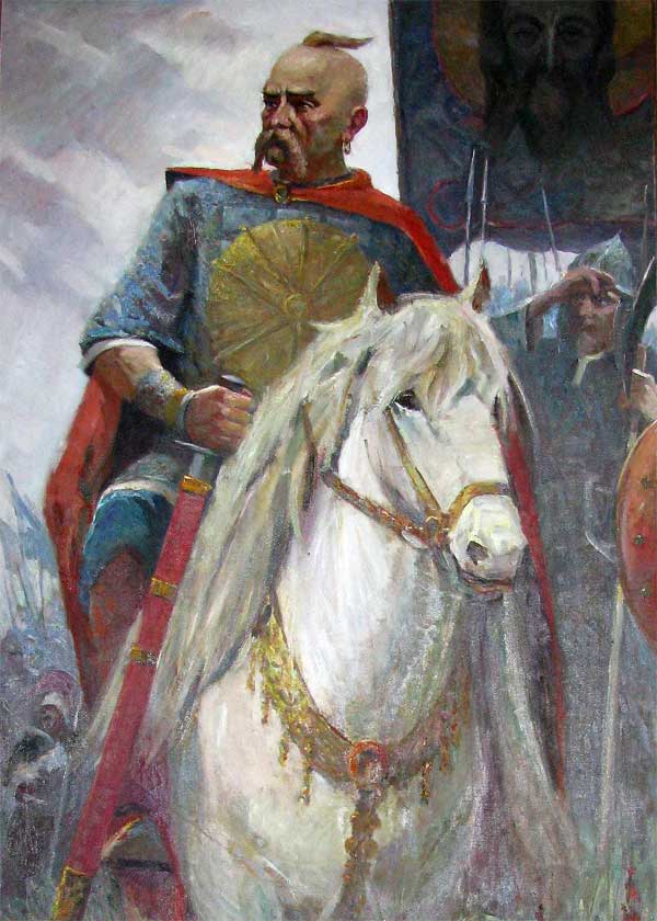 Еще одно художественное изображение образа князя Святослава.