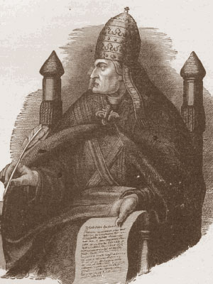 Папа Римский Григорий VII. Работа художника позднего вемени.